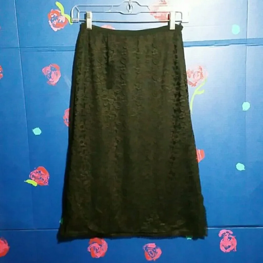 Vintage Black Lace Slip Size Small